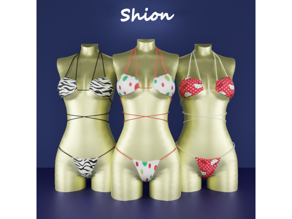 Alpha Shion Vexa Candy Kiss Bikini - The Sims 4 Custom Content