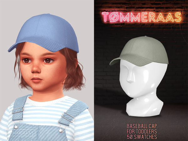 Mix TØMMERAAS Baseball Cap for Toddlers - The Sims 4 Custom Content