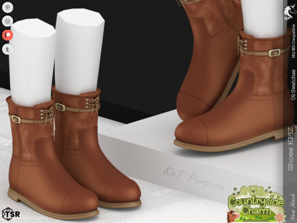 Mix Countryside Charm Shoes KP1Z Child by KaTPurpura - The Sims 4 Custom Content