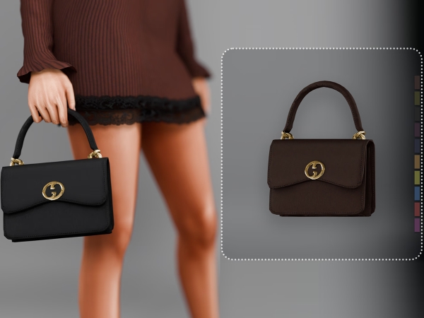 Sims 4 Camille Leather Handbag