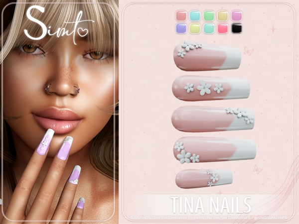 Alpha Tina Nails - The Sims 4 Custom Content