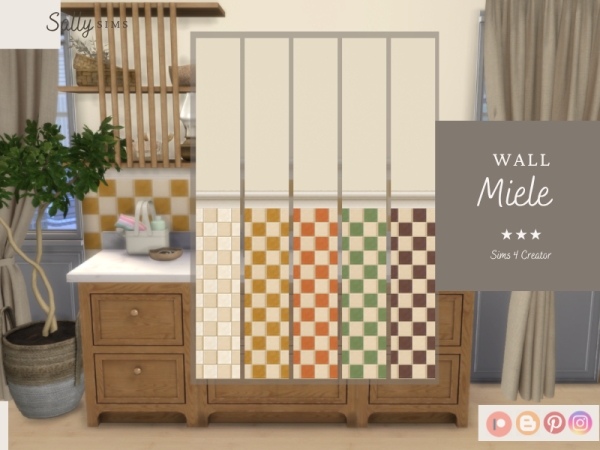 Alpha Wall MIELE (GIFT) - The Sims 4 Custom Content