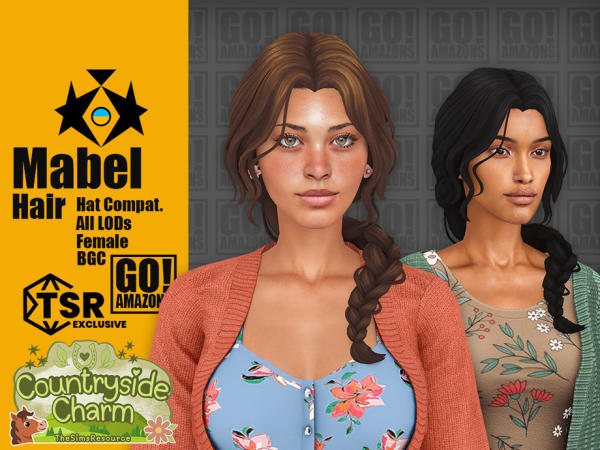 Maxis Match Mabel Hair - The Sims 4 Custom Content