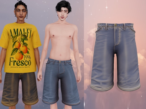 Alpha Vintage Henry Shorts - The Sims 4 Custom Content