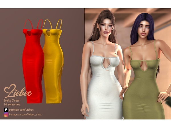 Alpha LIEBEC STELLA DRESS - The Sims 4 Custom Content