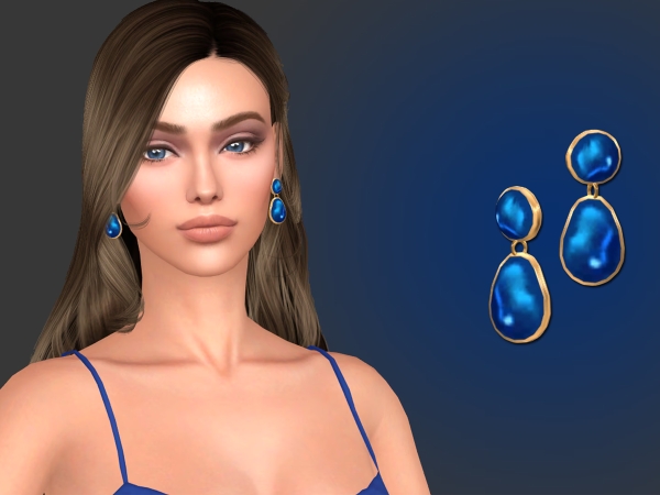 Sims 4 Emi Gemstone Earrings