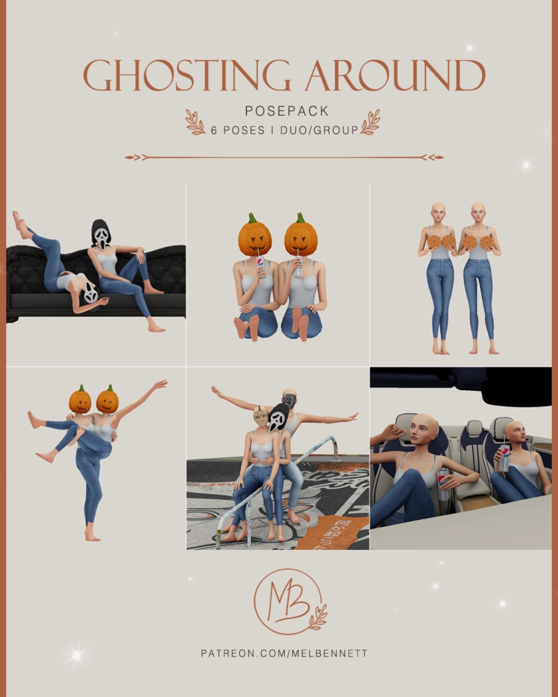 Mix Ghosting Around Posepack by melbennett - The Sims 4 Custom Content
