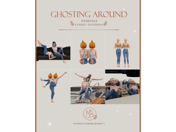Mix Ghosting Around Posepack - The Sims 4 Custom Content