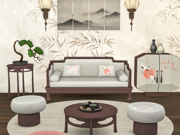 Maxis Match Solace Living Room - The Sims 4 Custom Content