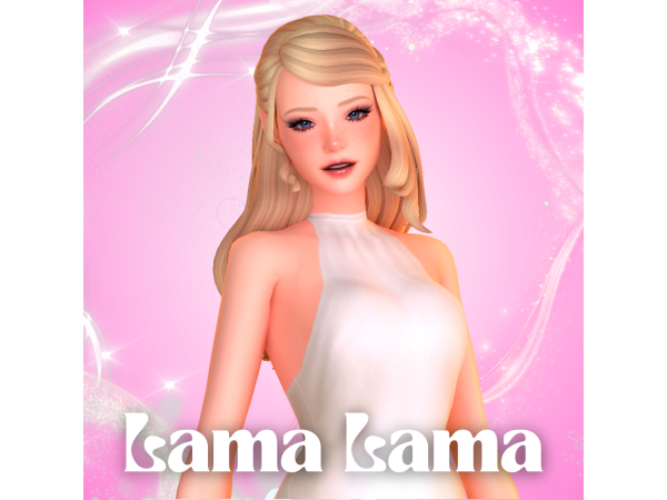 Maxis Match Hair Tamika by LamaLamaLove - The Sims 4 Custom Content
