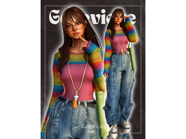 Sims 4 Genevieve by KSTELLASTIONS