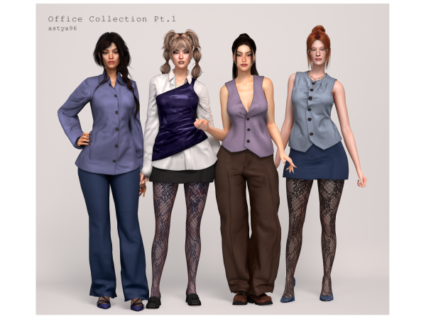 Alpha Office Collection Pt 1 by astya96 - The Sims 4 Custom Content