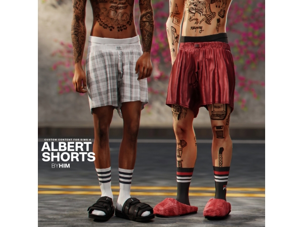 Alpha ALBERT SHORTS Sample - The Sims 4 Custom Content
