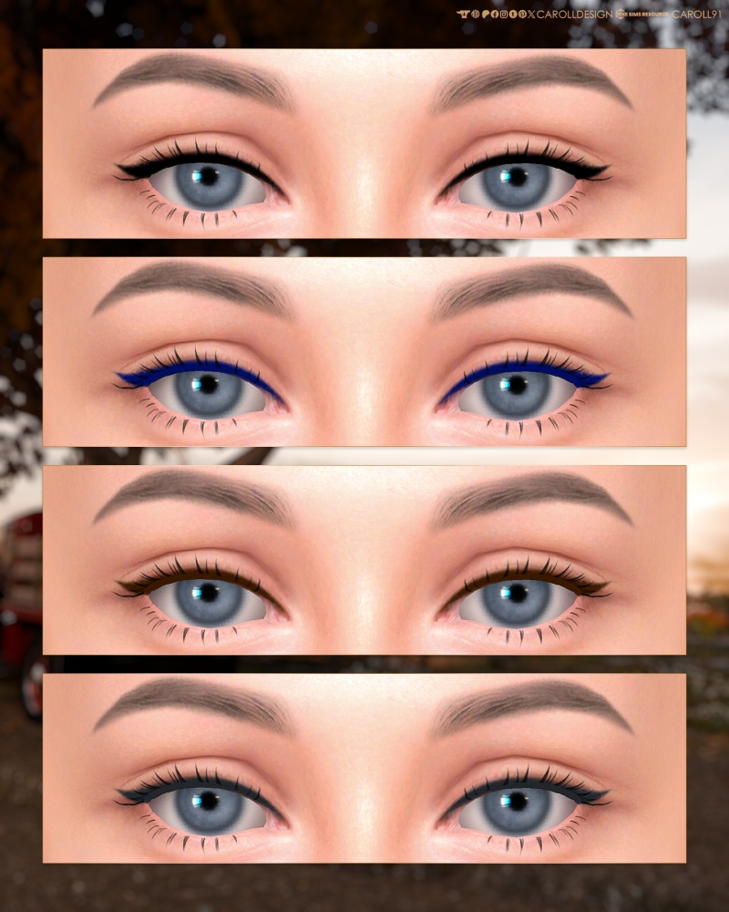Alpha Countryside Charm Jolene Eyeliner HQ by carolldesign - The Sims 4 Custom Content