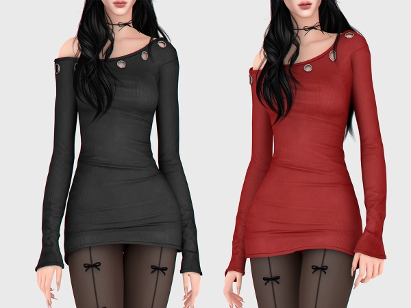 Sims 4 Meili Off Shoulder Dress
