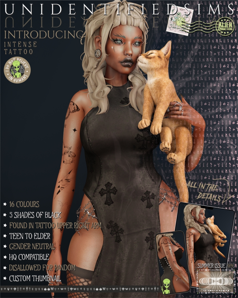 Mix Intense Tattoo by unidentifiedsims - The Sims 4 Custom Content