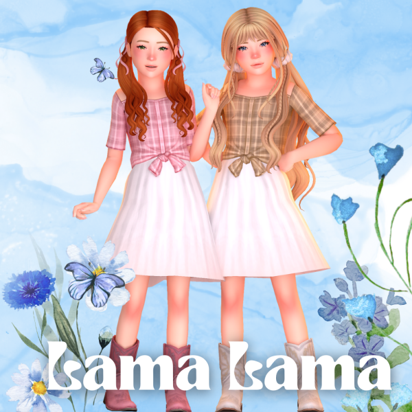 Maxis Match Spring Sisters by simsfinds - The Sims 4 Custom Content