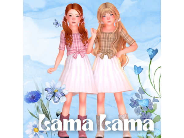 Maxis Match Spring Sisters by LamaLamaLove - The Sims 4 Custom Content