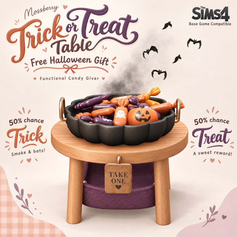 Mix Trick Or Treat Table - The Sims 4 Custom Content