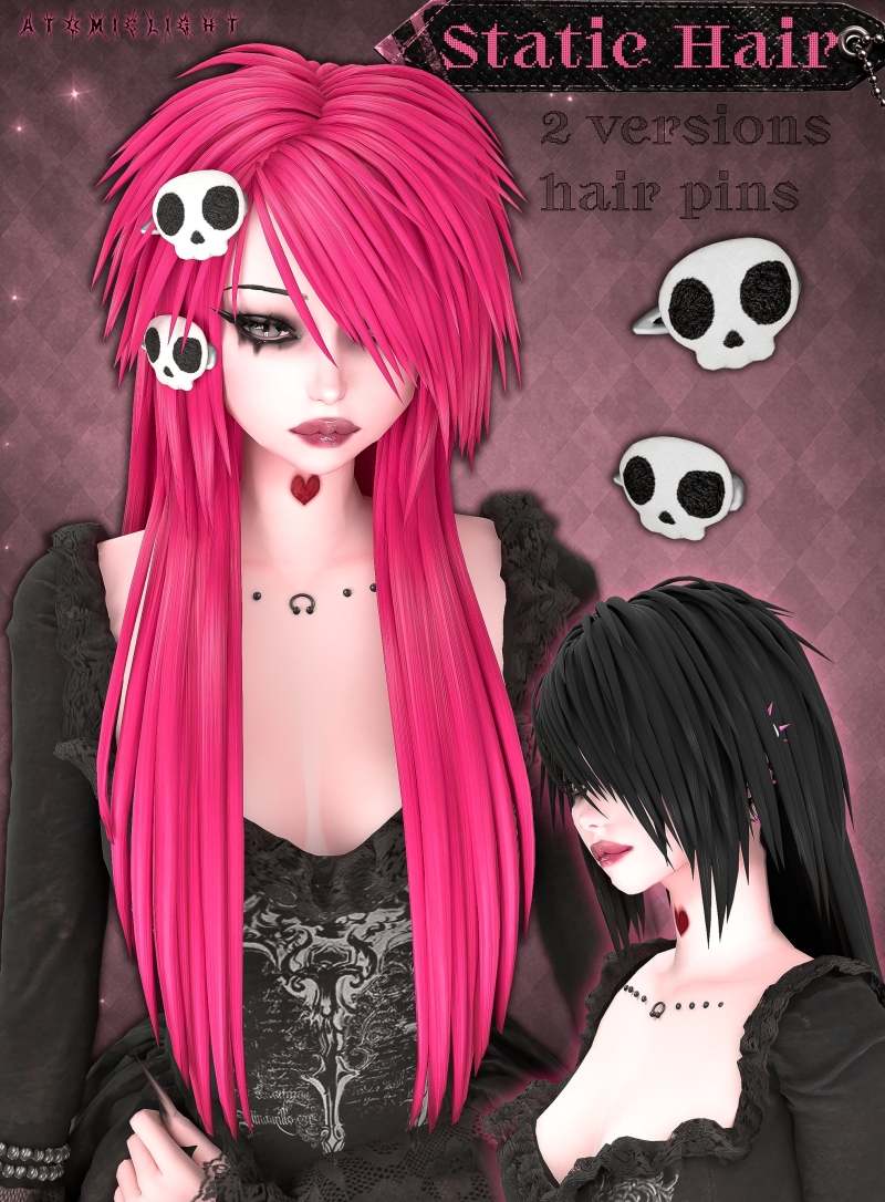 Maxis Match Static hair - The Sims 4 Custom Content