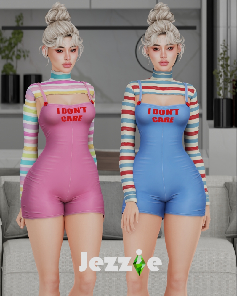 Alpha JEZZIETS4 CHERRY POP ROMPER by jezziets4 - The Sims 4 Custom Content