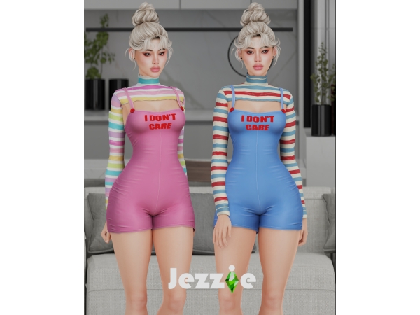 Alpha JEZZIETS4 CHERRY POP ROMPER - The Sims 4 Custom Content