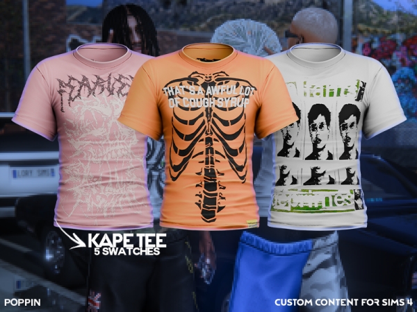 Alpha POPPIN Kape Tee (Standard Version) - The Sims 4 Custom Content