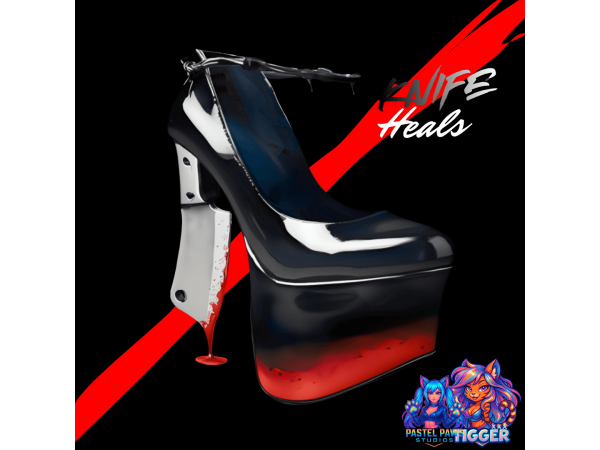 Alpha Knife Heels by PastelPaws - The Sims 4 Custom Content
