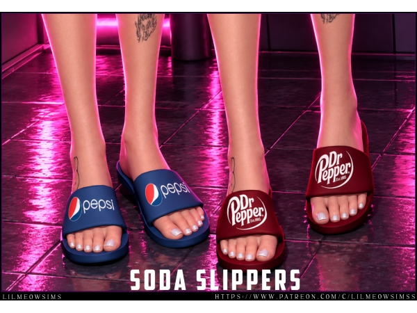 Alpha Soda Slippers - The Sims 4 Custom Content