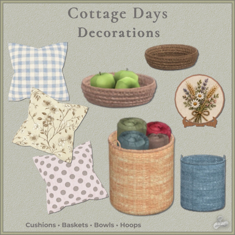 Maxis Match Cottage Days Decorations by mde - The Sims 4 Custom Content