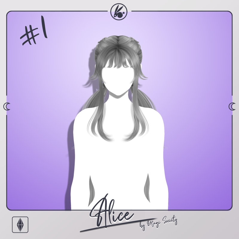 Alpha Alice Hair - The Sims 4 Custom Content