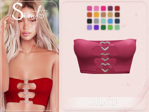 Alpha Karla Top - The Sims 4 Custom Content