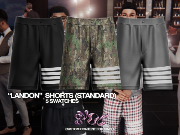 Alpha EVOL LANDON Shorts (Standard Version) - The Sims 4 Custom Content