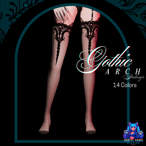 Alpha Gothic Arch Stockings by simsfinds - The Sims 4 Custom Content