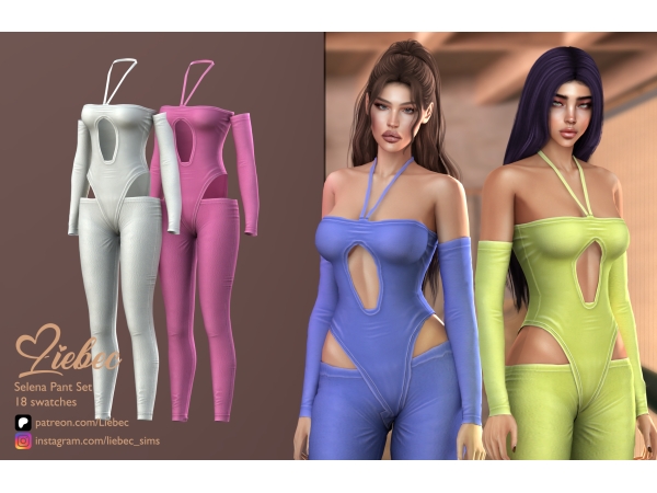 Sims 4 LIEBEC CC: SELENA PANT SET