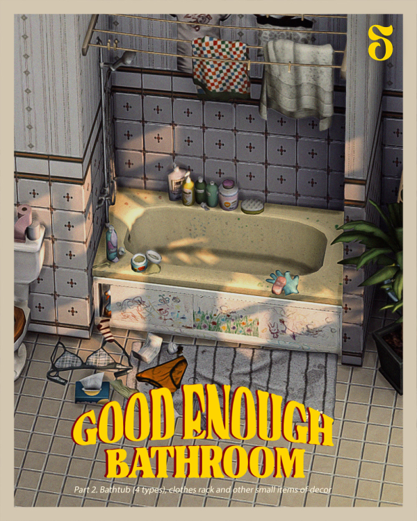 Maxis Match GOOD ENOUGH BATHROOM part 2 by simsfinds - The Sims 4 Custom Content