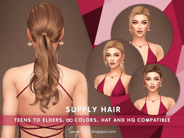 Alpha Supply Hair - The Sims 4 Custom Content