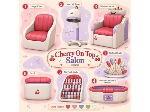 Mix Cherry On Top Salon - The Sims 4 Custom Content