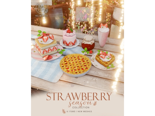 Mix Strawberry Season Collection - The Sims 4 Custom Content