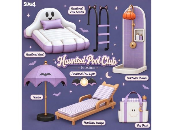 Mix Haunted Pool Club - The Sims 4 Custom Content