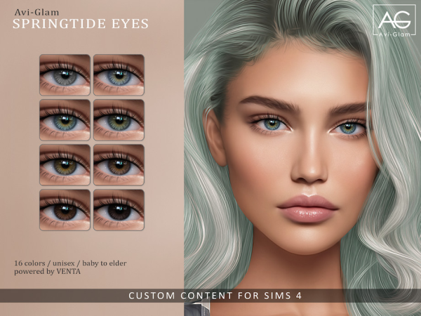 Sims 4 Avi-Glam - Springtide Eyes by VentaStudio