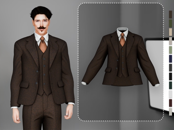 Alpha Vinvent Vintage Suit Jacket - The Sims 4 Custom Content