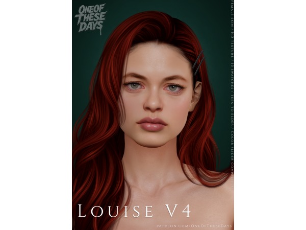 Alpha Louise V4 SKINSKINOVERLAY CHILDVERSION facemask lipstick tray files - The Sims 4 Custom Content