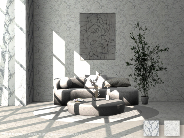 Sims 4 Marmo Bianco Wall