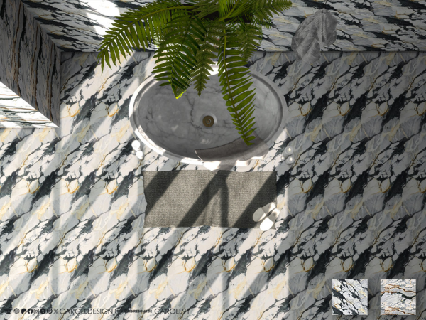 Alpha Marmo Calacatta Floor by carolldesign - The Sims 4 Custom Content