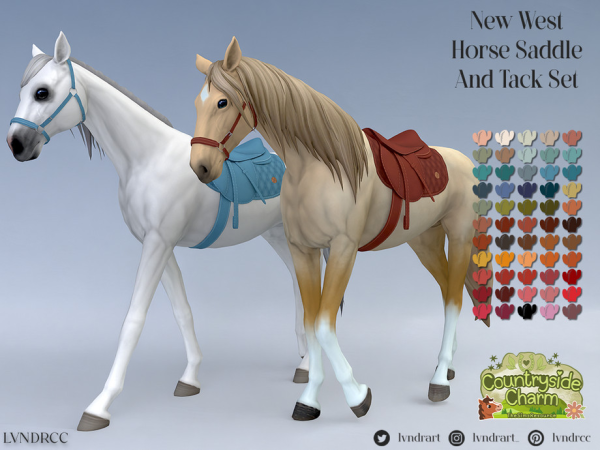 Maxis Match New West Saddle And Tack Set - The Sims 4 Custom Content