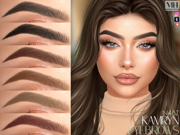 Alpha Kamryn Eyebrows - The Sims 4 Custom Content