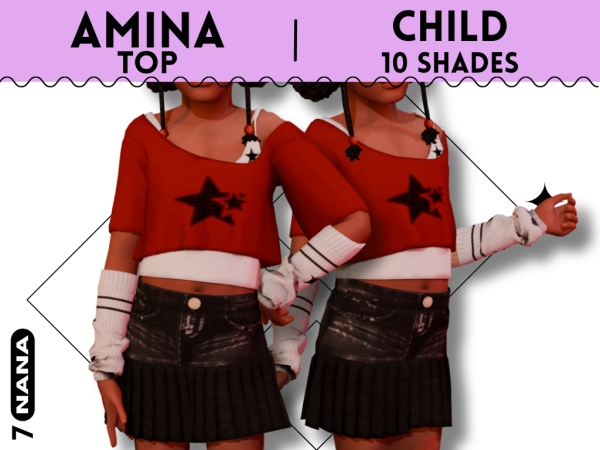 Sims 4 7NANA - (Amina) Top for Child