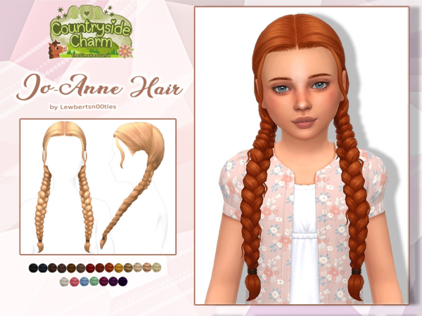 Maxis Match Jo Anne Hair Child version by Lewbertsn00tles - The Sims 4 Custom Content