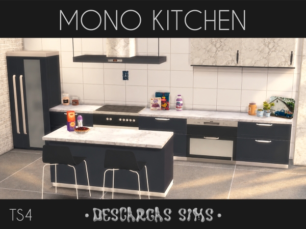 Alpha MonoKitchen - The Sims 4 Custom Content